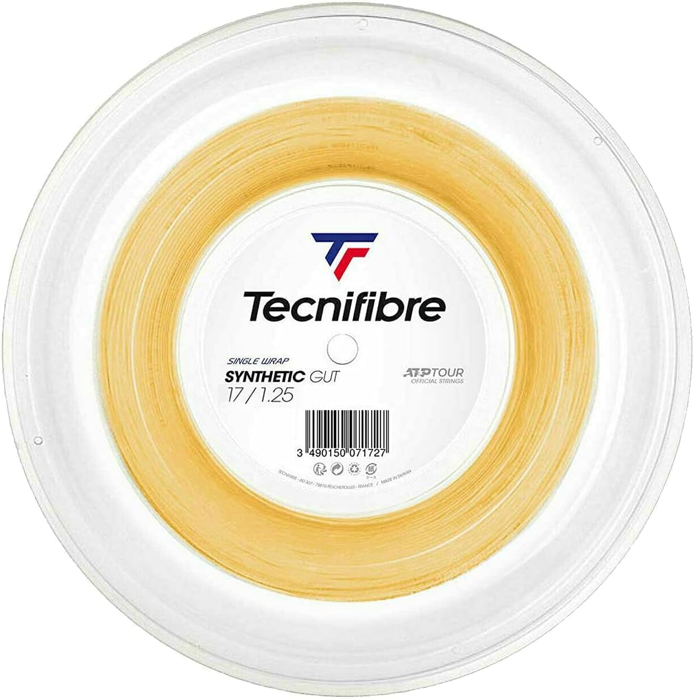 TECNIFIBRE - Tennissaite - Rolle 200M - Synthetic GUT 1.25mm / 200m Gelb, 1.25mm / 200m Gelb