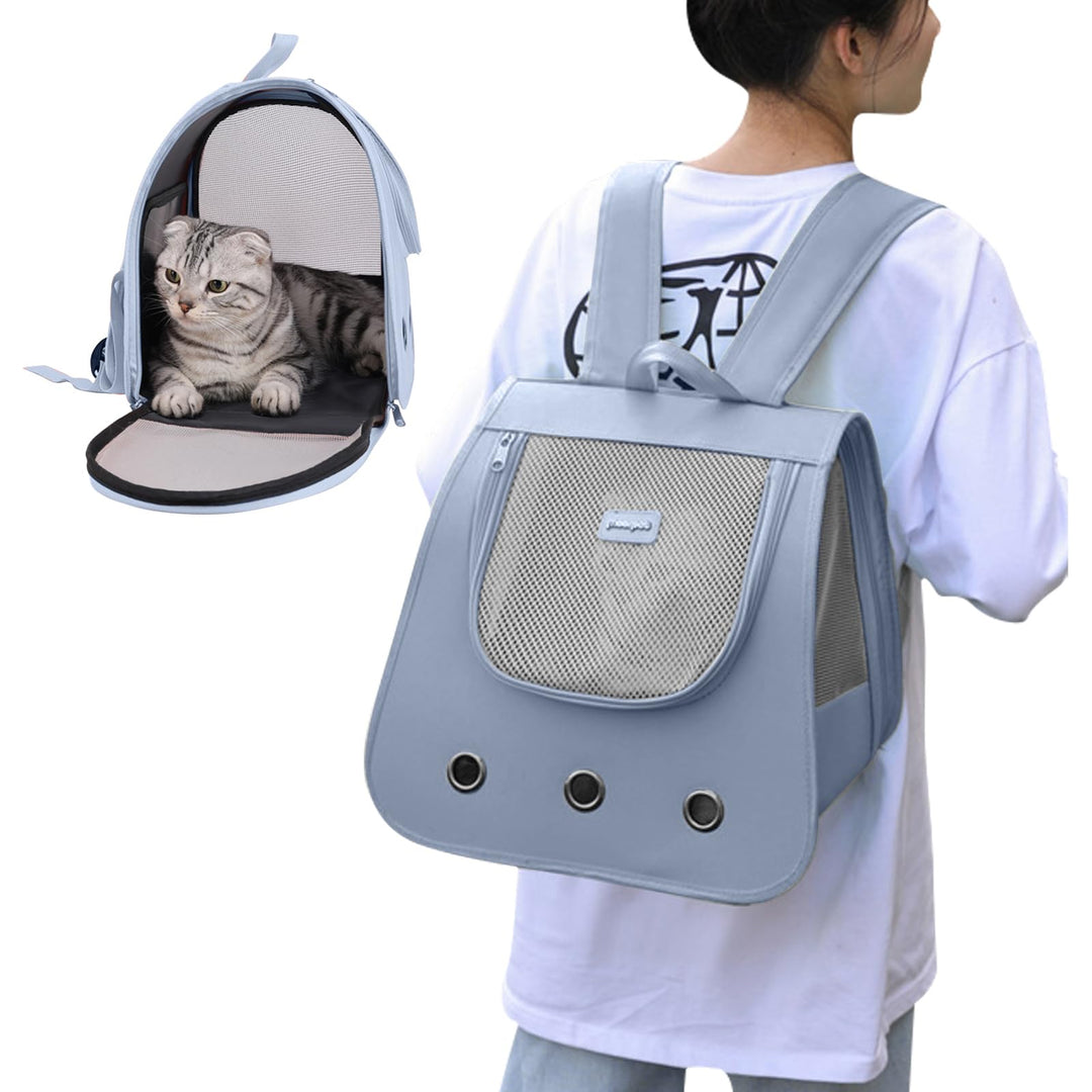 PETCUTE Haustier Rucksack,Faltbar Hunderucksack für Kleine Hunde und Katzen,Katzen Rucksack mit Hera