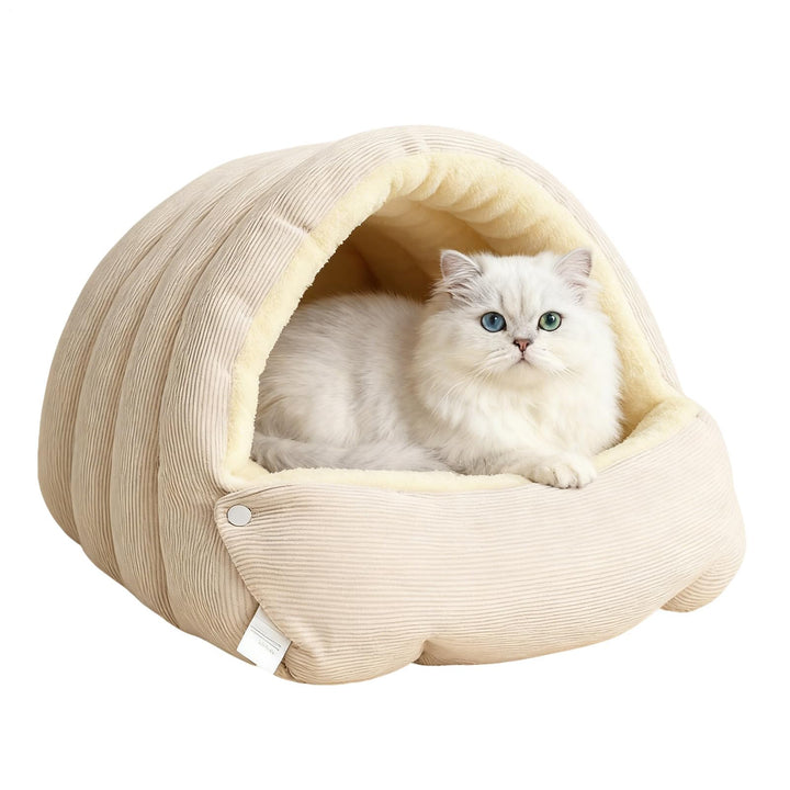 Katzenbett Waschbar,Katzenschlafsack Katzenschlafplatz Für Katzen Warmes Katzenhauszeltbett, Plüsch