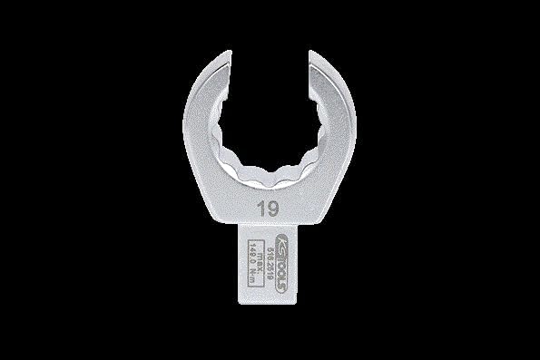 KS Tools 516.2519 9x12mm Einsteck-Ringschlüssel offen, 19mm 19 mm, 19 mm