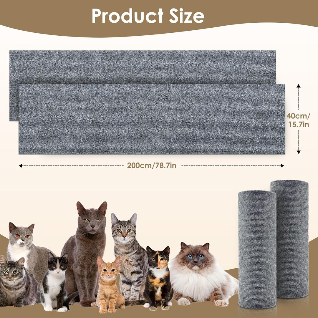 Kratzmatte Selbstklebend, 400cmx40cm Selbstklebend Kratzmatte Katze, Kratzschutz Sofa Katze, DIY Kra