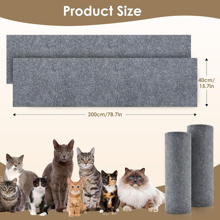 Kratzmatte Selbstklebend, 400cmx40cm Selbstklebend Kratzmatte Katze, Kratzschutz Sofa Katze, DIY Kra
