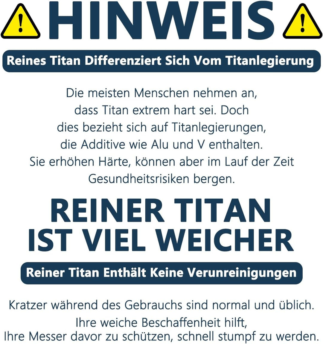 Reines Titan-Schneidebrett 38,1 × 27,9 cm – BPA-frei hygienisch | Doppelseitig verwendbar, Spülmasch