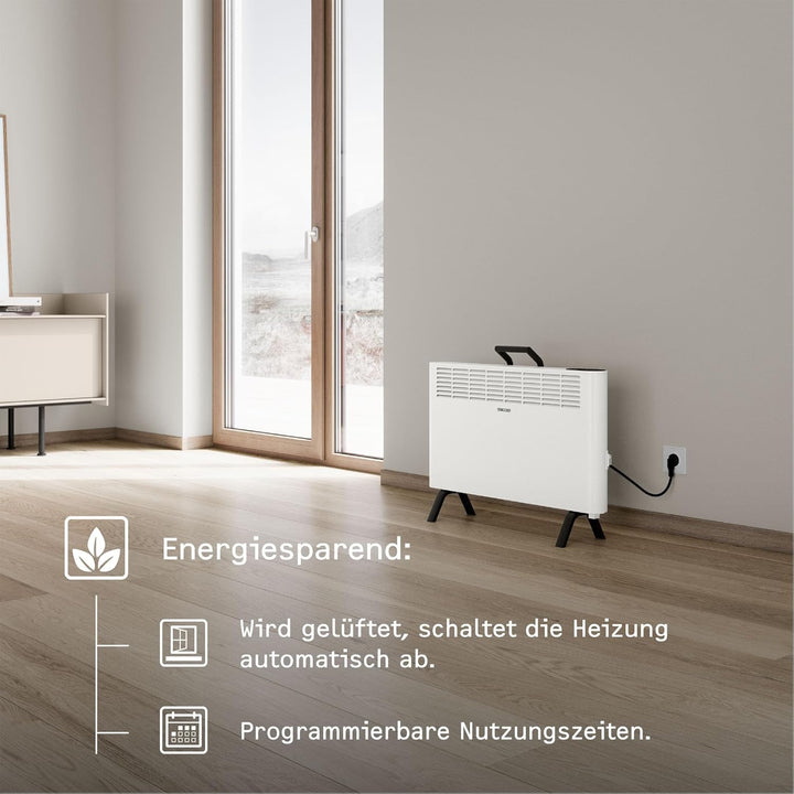 STIEBEL ELTRON neue Elektroheizung engergiesparend, Standgerät CNS 2000 Plus LCD move, 2 kW für ca.