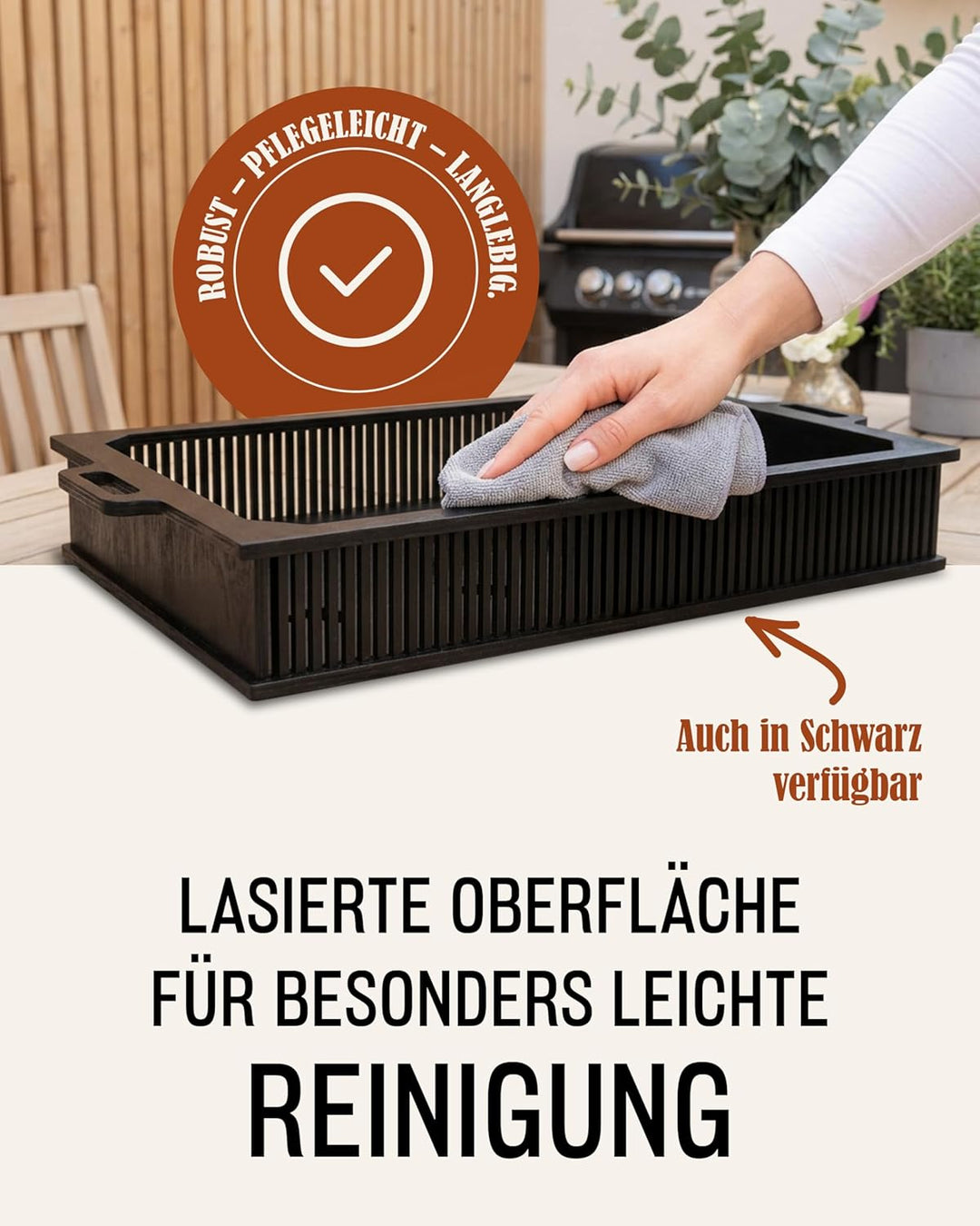 INEXTERIOR Hotty Legacy – Warmhalteplatte fürs Grillen - Grillgut Stövchen mit BBQ-Design – Speisenw