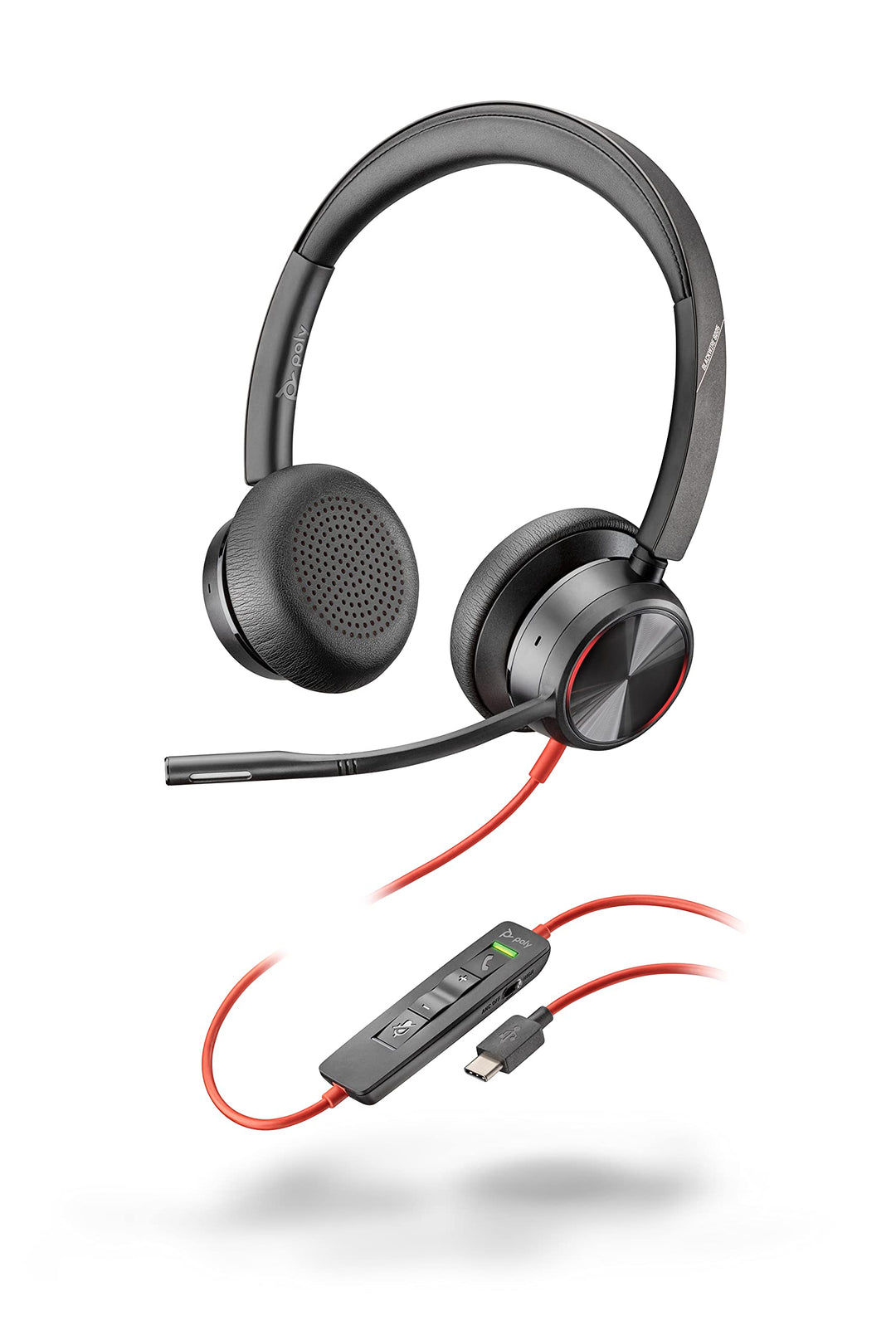 Poly Stereo-Headset 'Blackwire 8225' mit USB-C Anschluss, Active Noise Cancelling und flexiblem Mikr