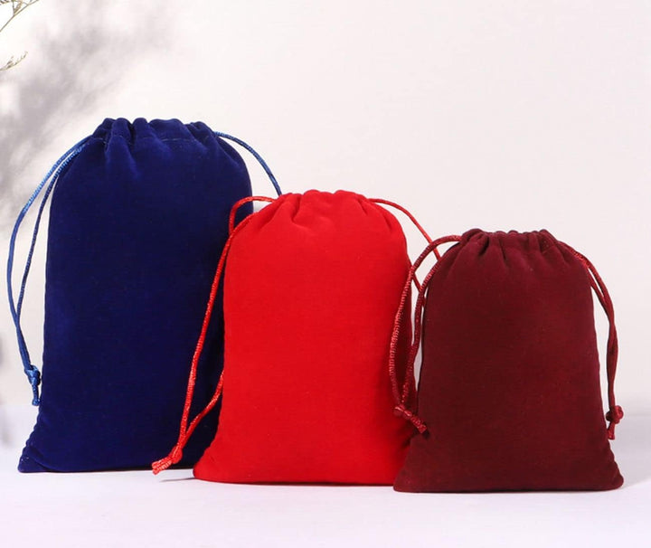 5Pcs 30cm*40cm Tunnelzug Schmuck Beutel Geschenksäckchen Gross Schmuckbeutel Samtbeutel mit Kordelzu