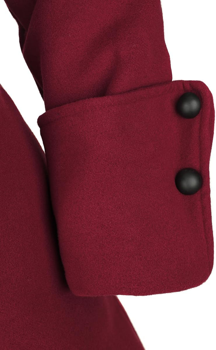 Gothicana by EMP Damen violetter Mantel mit grosser Kapuze L Rot, L Rot