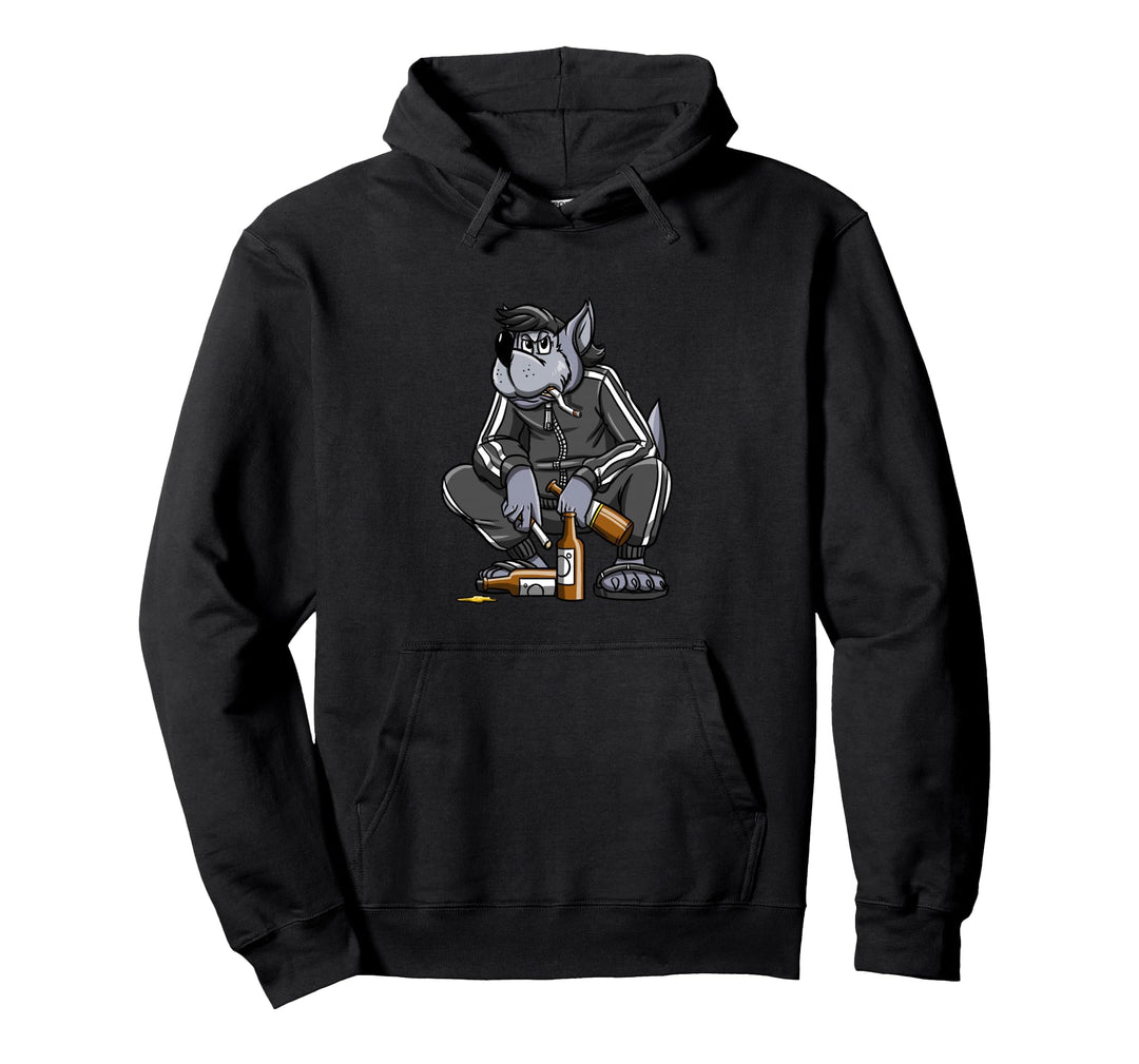 Russischer Gopnik Russenhocke Nu Pogodi Wolf Russian Pullover Hoodie
