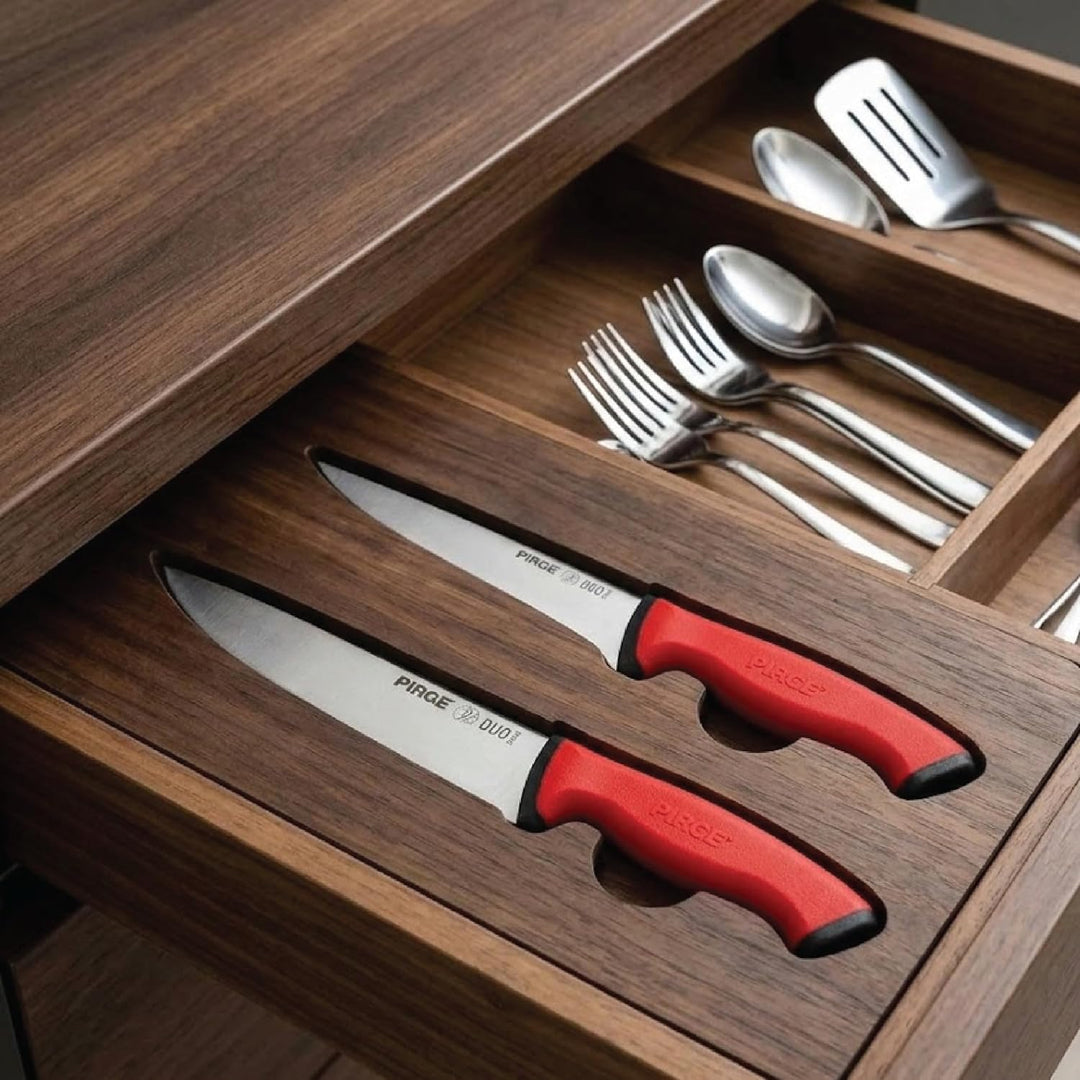 Pirge Duo Ausbeinmesser und Metzgermesser Set 2 TLG - 16,5 cm & 19 cm Set - Profi Messer Set - Schla