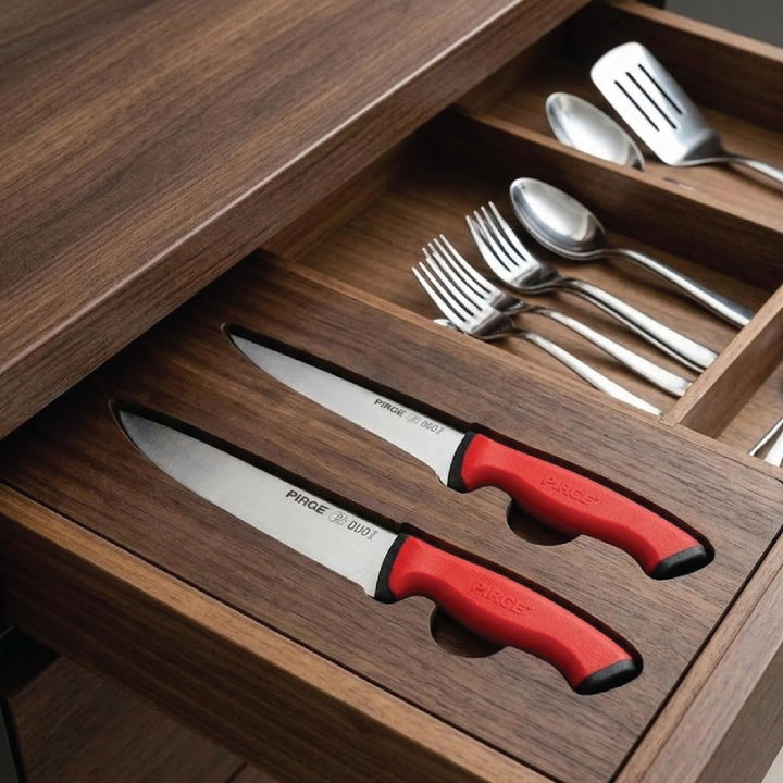 Pirge Duo Ausbeinmesser und Metzgermesser Set 2 TLG - 16,5 cm & 19 cm Set - Profi Messer Set - Schla