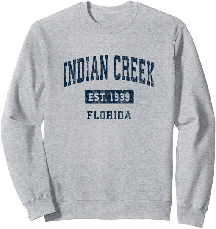 Indian Creek Florida FL Vintage Sports Etablierte Marine Desi Sweatshirt