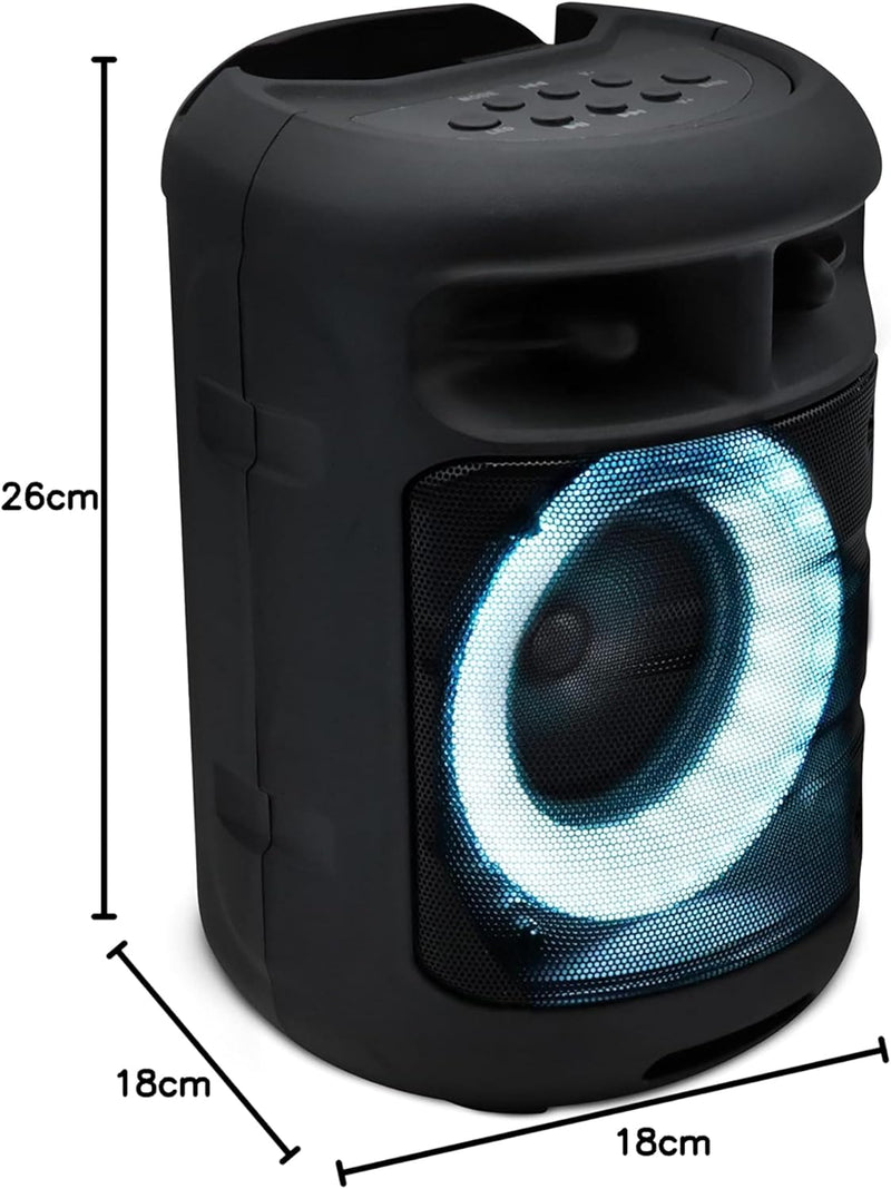 Metronic 477189 Tragbarer Bluetooth-Lautsprecher Drum 10 W LED