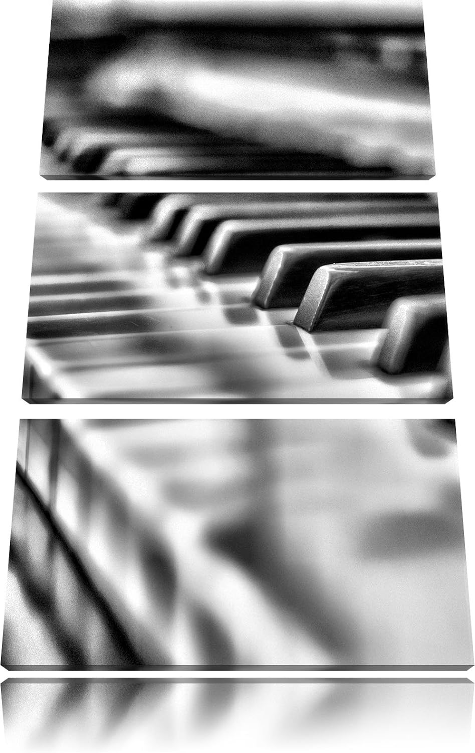 Pixxprint Elegantes Klavier als Leinwandbild/Grösse: 3 Teilig (120x80 cm) cm/Wandbild/Kunstdruck/fer