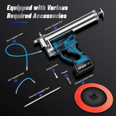 Akku-Fettpresse für Makita 18V MAX Akku – 10000 PSI elektrische Fettpresse mit 18 Zoll langem Hochdr