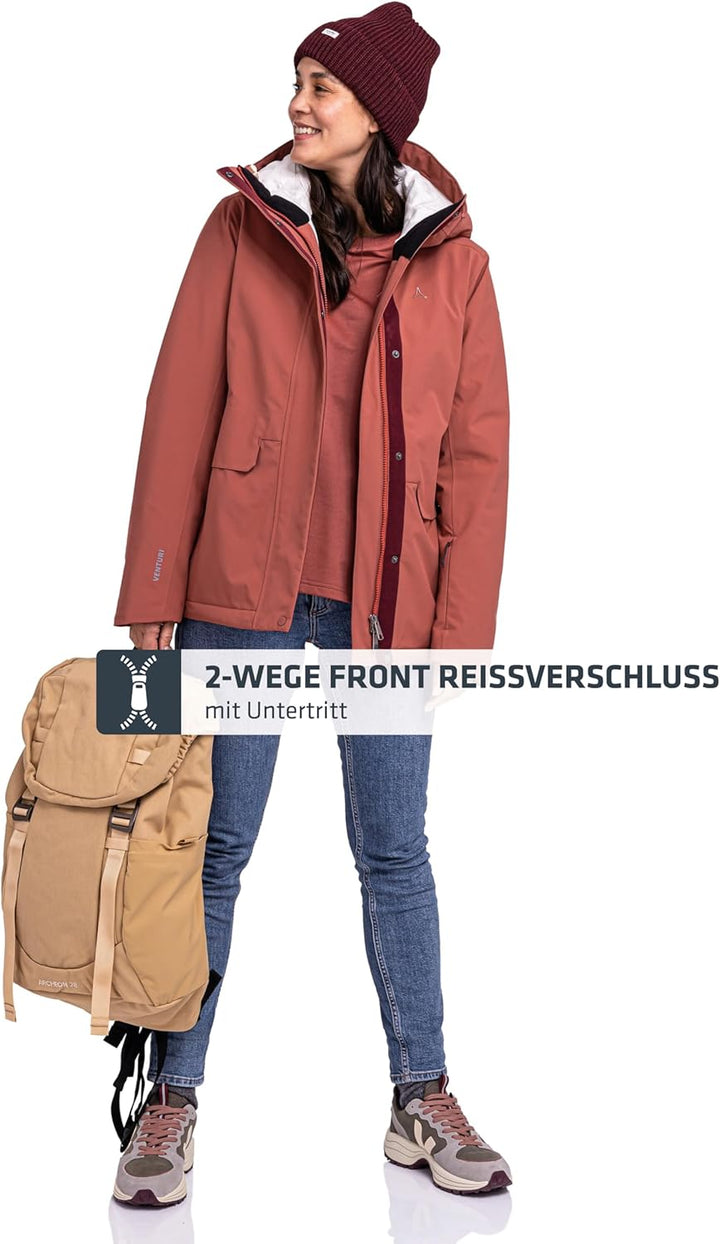 Schöffel Damen Ins. Jacket Antwerpen L, wasserdichte und atmungsaktive Winterjacke, urbane Outdoorja