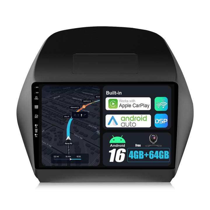 Android 15 Autoradio Radio für Hyundai IX35 (2010-2017) GSP Navigation - Eingebaut DSP/Carplay/Andro