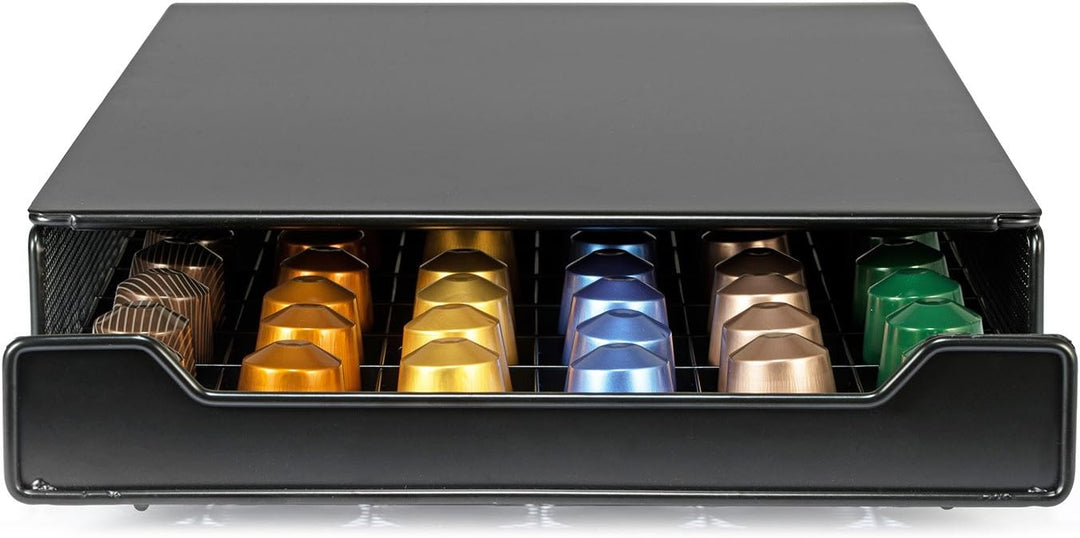 HiveNets Kaffee Kapselhalter, Schubladenbox Aufbewahrung für Nespresso, Fassungsvermögen: 60 Stück R