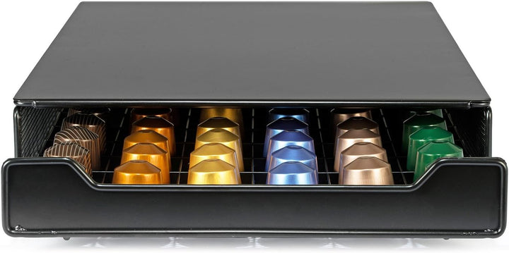 HiveNets Kaffee Kapselhalter, Schubladenbox Aufbewahrung für Nespresso, Fassungsvermögen: 60 Stück R