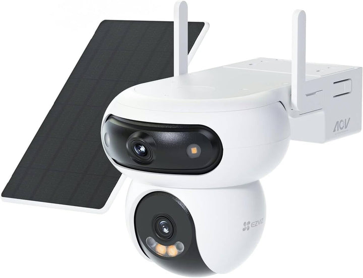 EZVIZ HB90x Smart Outdoor Überwachungskamera, 2K Dual Lens 360° Winkel, 10400mAh Batteriebetrieben,