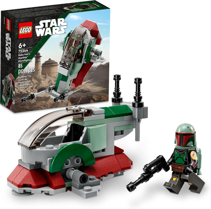 LEGO Star Wars Boba Fett's Starship Microfighter 75344 - Bauspielzeug Fahrzeug mit verstellbaren Flü