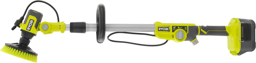 RYOBI 18 V ONE+ Akku-Nass-Reinigungsbürste RWTS18-0 (teleskopierbar bis 1,4m, 15 cm Borstenkopf, Max