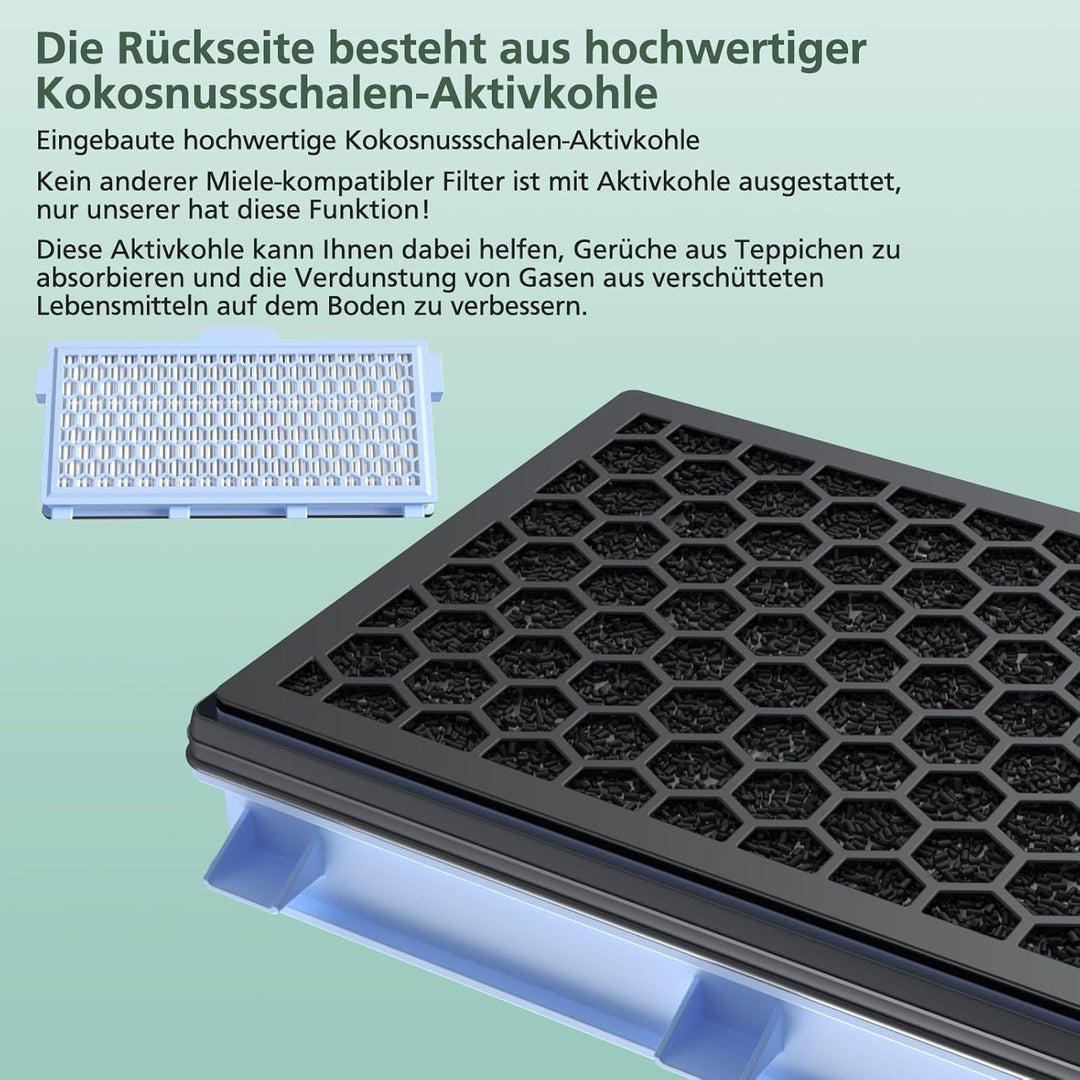 3 Filter für Miele Staubsauger [Compact C1 & C2, Complete C2 & C3, S8340] 3 Motorschutzfilter und 3