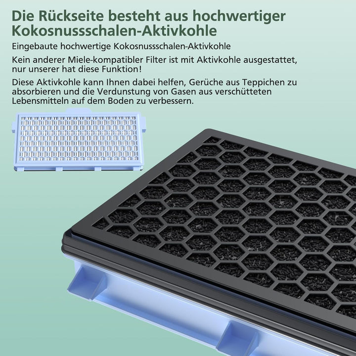 3 Filter für Miele Staubsauger [Compact C1 & C2, Complete C2 & C3, S8340] 3 Motorschutzfilter und 3