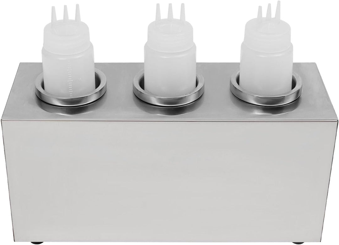 300W Elektrischer Saucenwärmer mit 3 Sauce Flaschen, Edelstahl Elektro Sauce Wärmer 30-85 ℃, Käsesau
