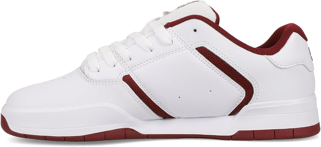 DC Herren Central Casual Low Top Skate Shoe SneakerSkate-Schuh 38 EU White Purple Wine, 38 EU White