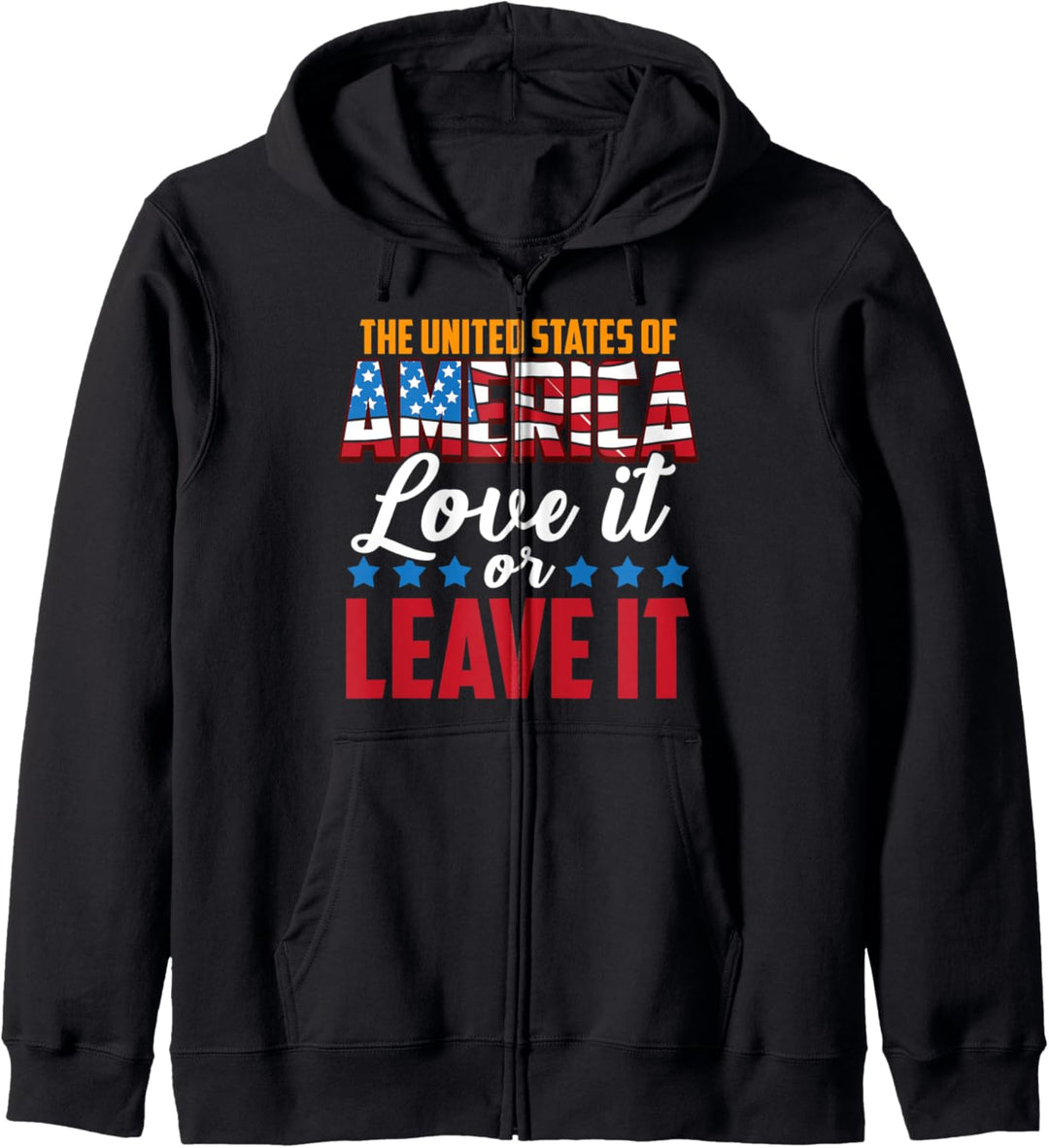 US-amerikanische patriotische Kleidung: USA Flagge Kapuzenjacke