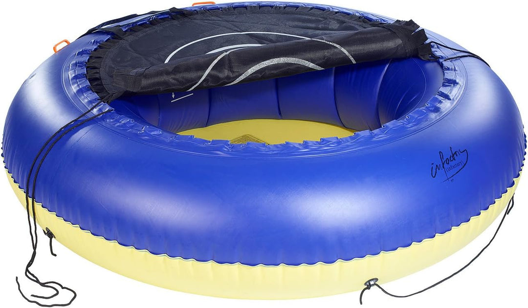 infactory Wassertrampolin: 4in1-Trampolin für Wasser und Garten, Ø 193 cm (Pool Trampolin, Aufblasba