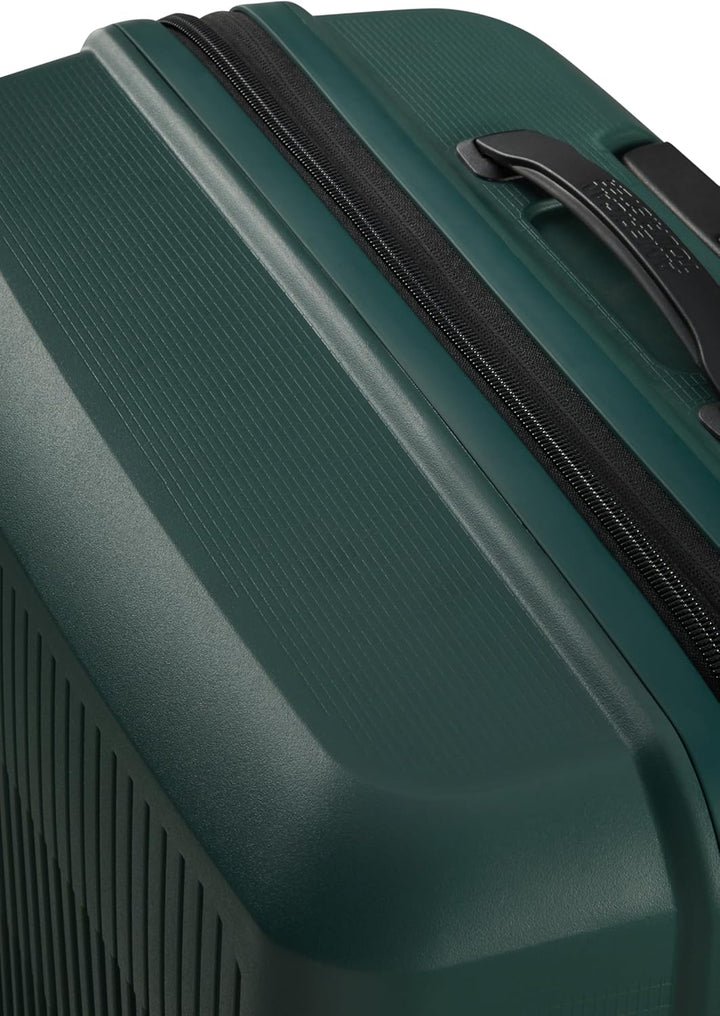 American Tourister Aerostep - Spinner M, Erweiterbarer Koffer, 67 cm, 66.5/72.5 L, Grün (Dark Forest