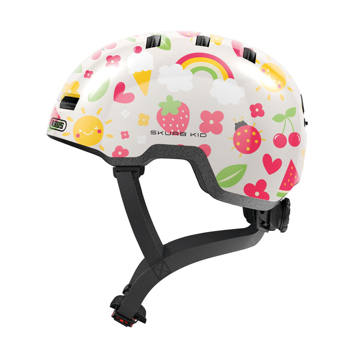 ABUS Kinderhelm Skurb Kid - robuster Fahrradhelm im Skater-Look mit Platz für einen Zopf und vielfäl