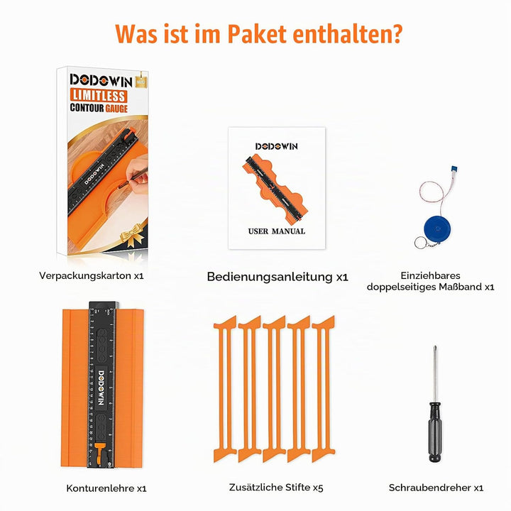 DODOWIN Konturenlehre 25cm Unbegrenzt Verbindbare, Weihnachtsgeschenke für Männer Vater, Konturenleh