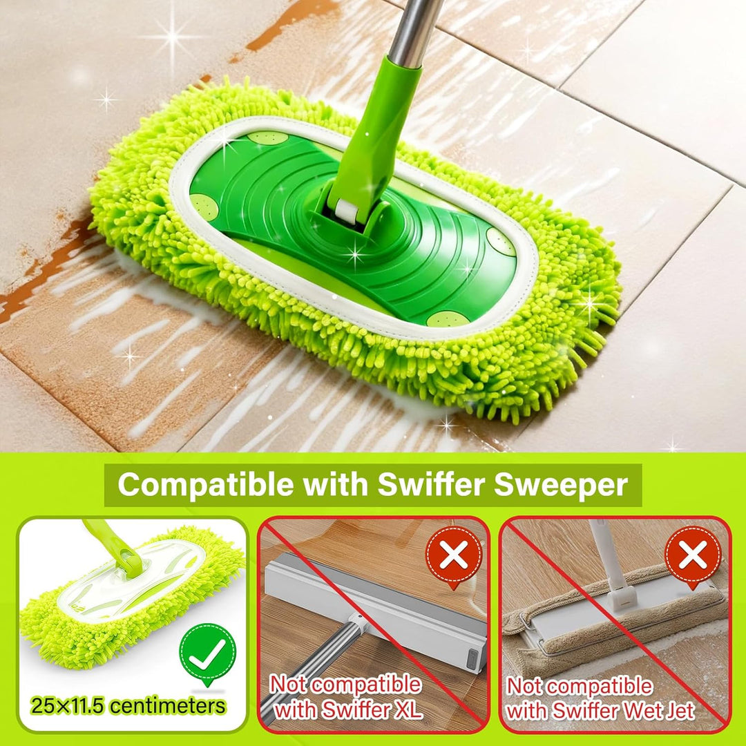 6 Stück für Swiffer Feuchte Bodentücher, Waschbar für Swiffer Bodentücher, Wiederverwendbar Trockene