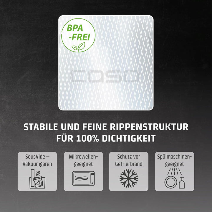 CASO Profi- Folienrollen 28x600 cm / 2 Rollen, für alle Vakuumierer, BPA-frei, sehr stark &amp; reissfes