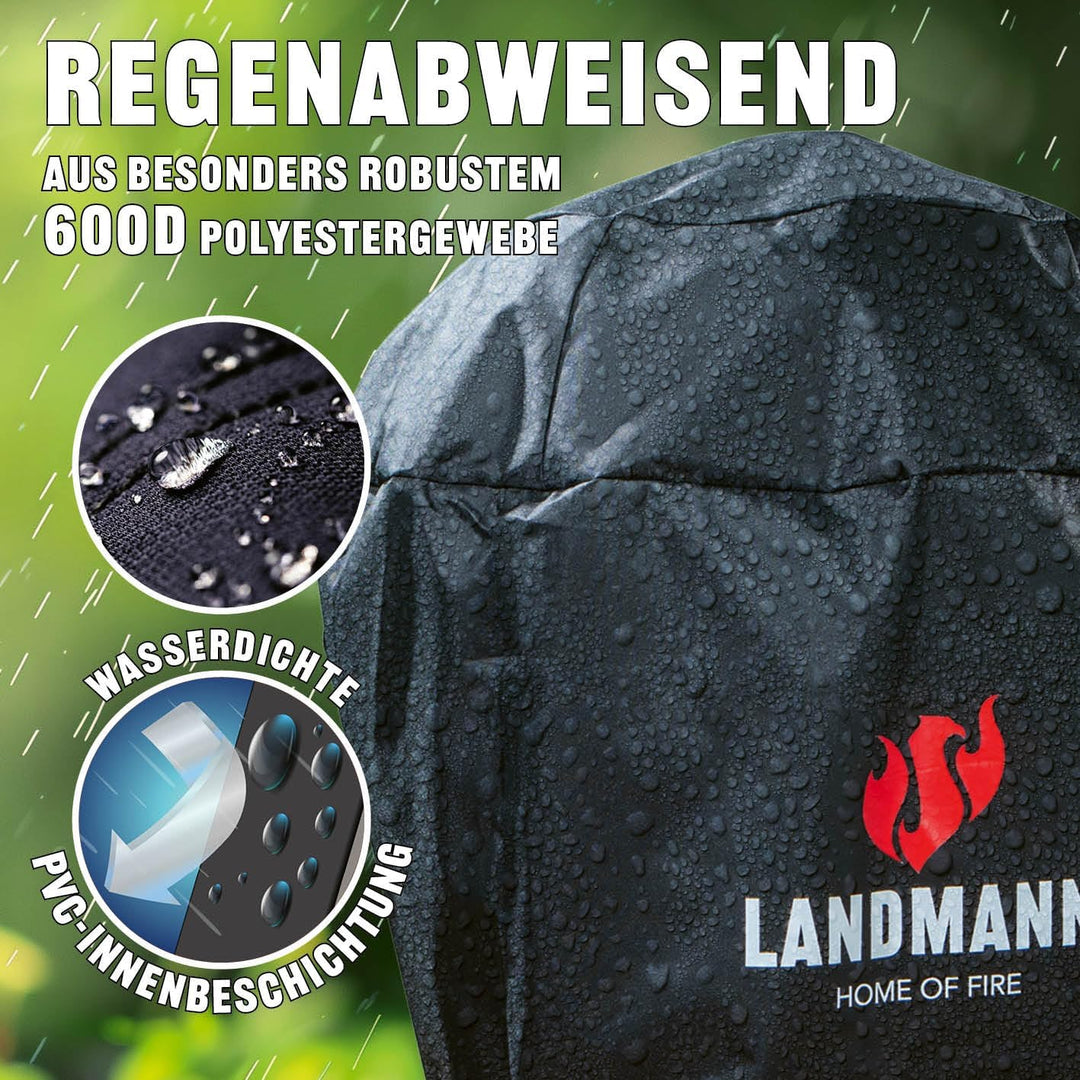Landmann Grillabdeckung | PVC Grillzubehör - Wetterfest | Abdeckhaube für Grills | Grillhaube, Abdec