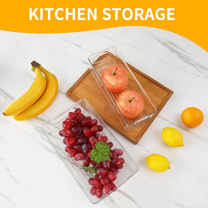 Kühlschrank Organizer Set,10er Set (2 Grösse) Kühlschrank Organizer,Küchen Organizer,Geeignet für Kü