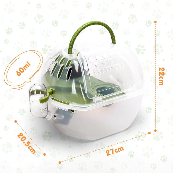 Nobleza - Kleintier-Transportkäfig, tragbarer Hamster-Transportkäfig, Transportbehälter für Kaninche