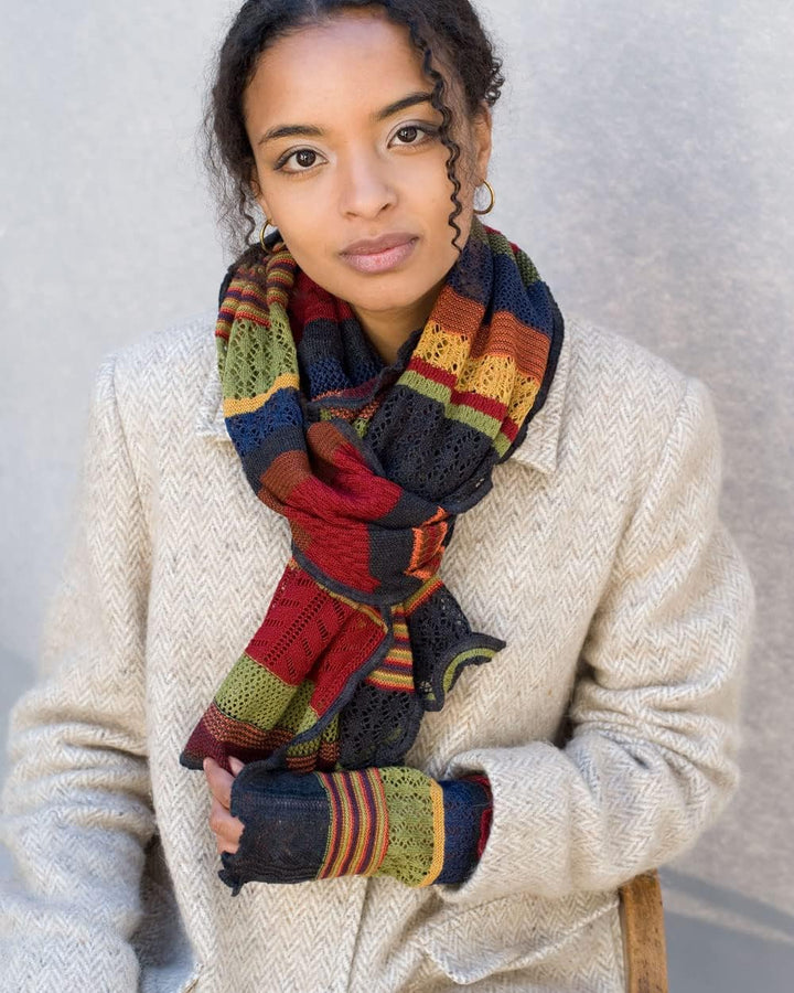 invero, Merino Armstulpen Ruby Mehrfarbig, 100% Wolle Drops, Drops