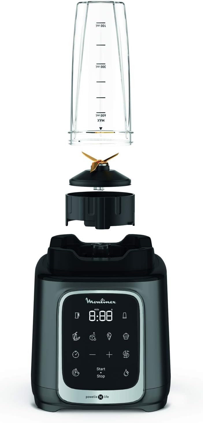 Moulinex InfinyMix LM91HD Standmixer, 5 Programme + manuell, Tritan Karaffe BPA-frei 1.75L + Transpo
