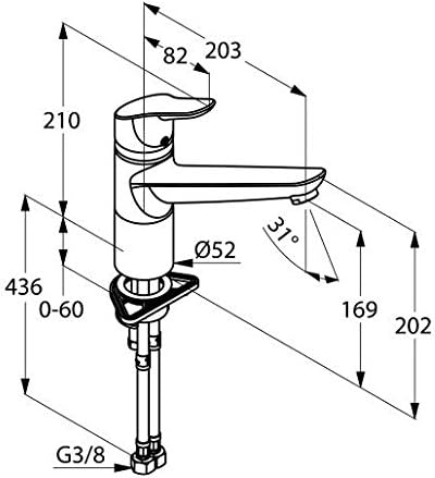 Kludi 325740575 Objekta Spültisch- Einhandmischer DN 15, Chrom
