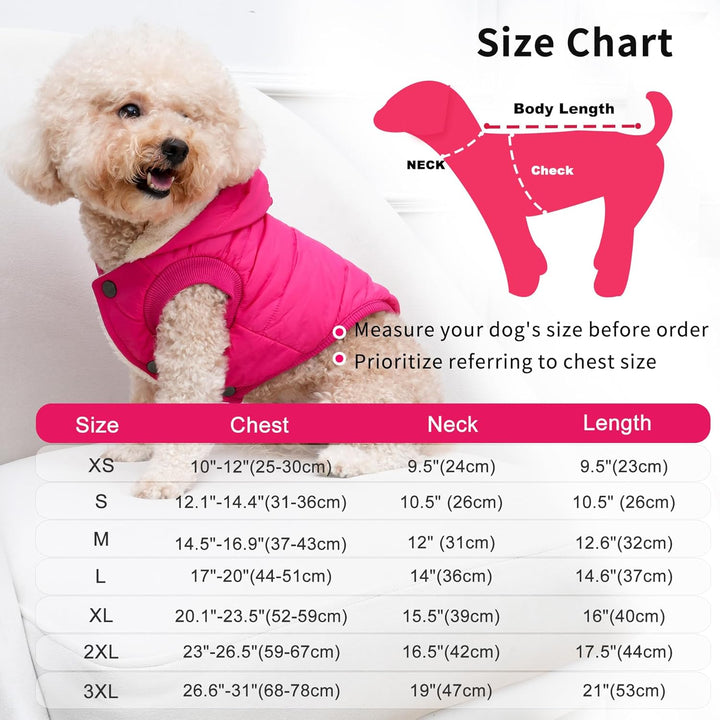 Hunde-Kapuzenpullover mit Fleece-Futter, extra warm, Grösse S, Rosa, Small (Pack of 1) rose