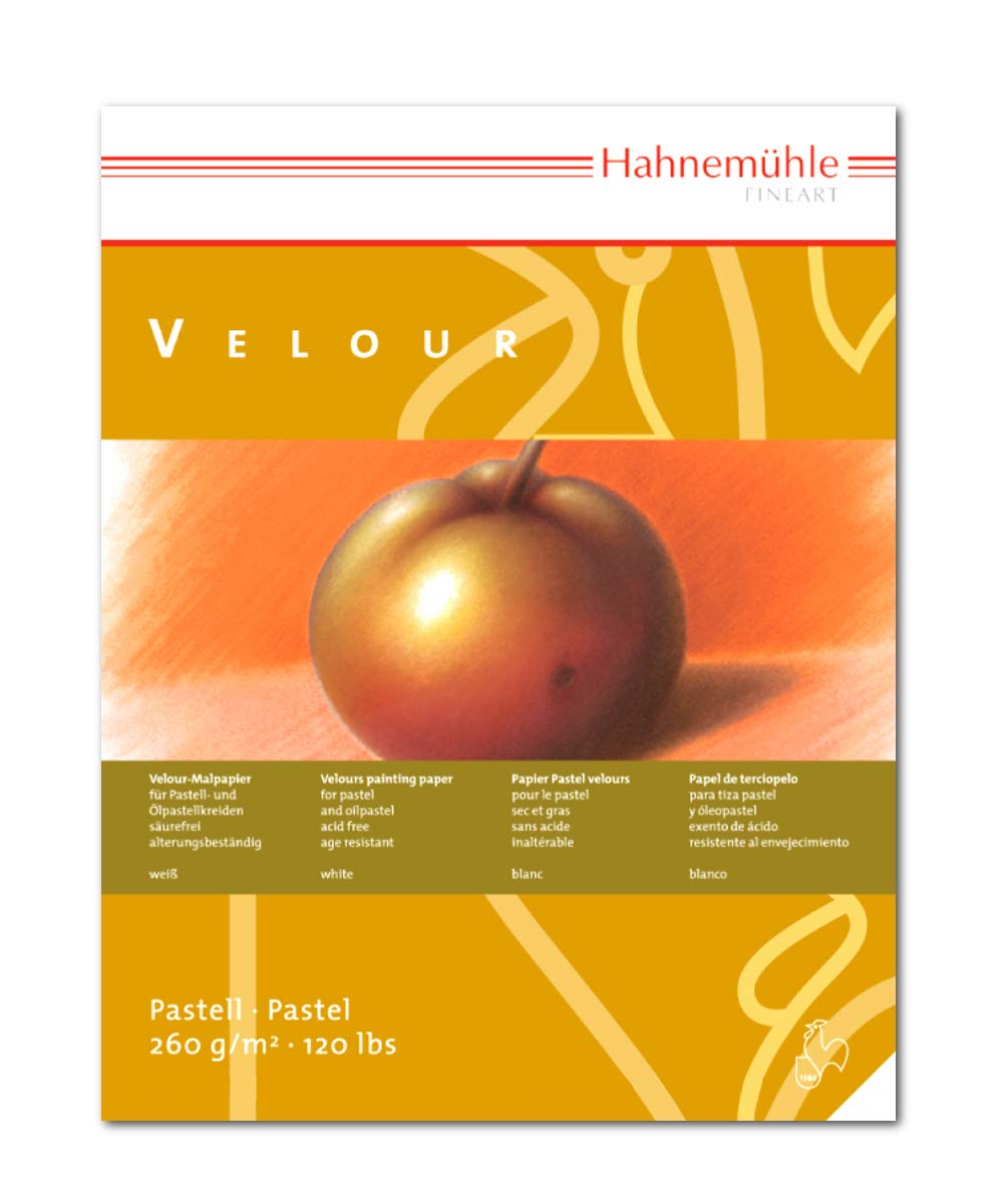 Pastellpapier Velour Block 10Farben 260g/m², 30x40cm, 10Blatt