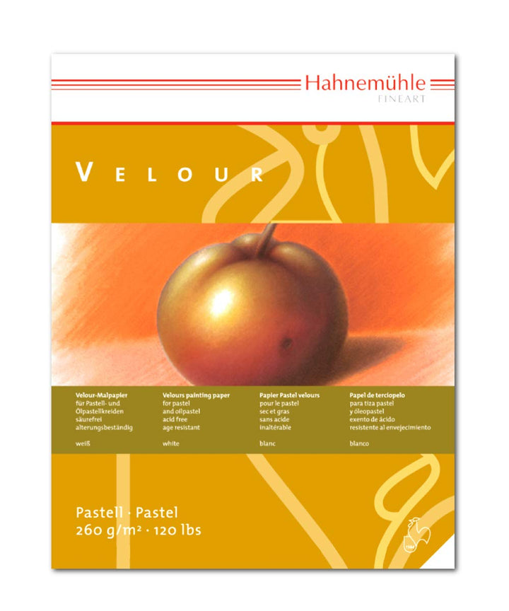 Pastellpapier Velour Block 10Farben 260g/m², 30x40cm, 10Blatt