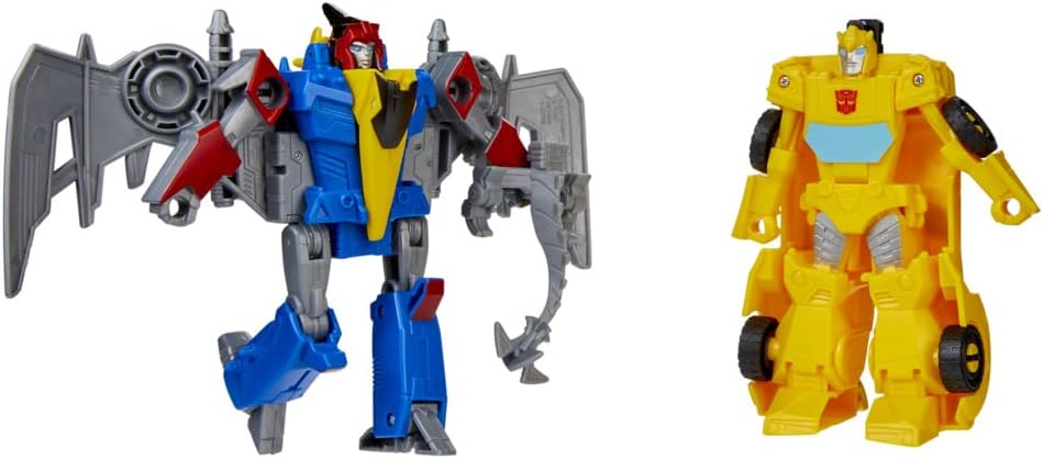Transformers Bumblebee Cyberverse Adventures Spielzeug Dino Combiners Bumbleswoop 2er-Pack Figuren,