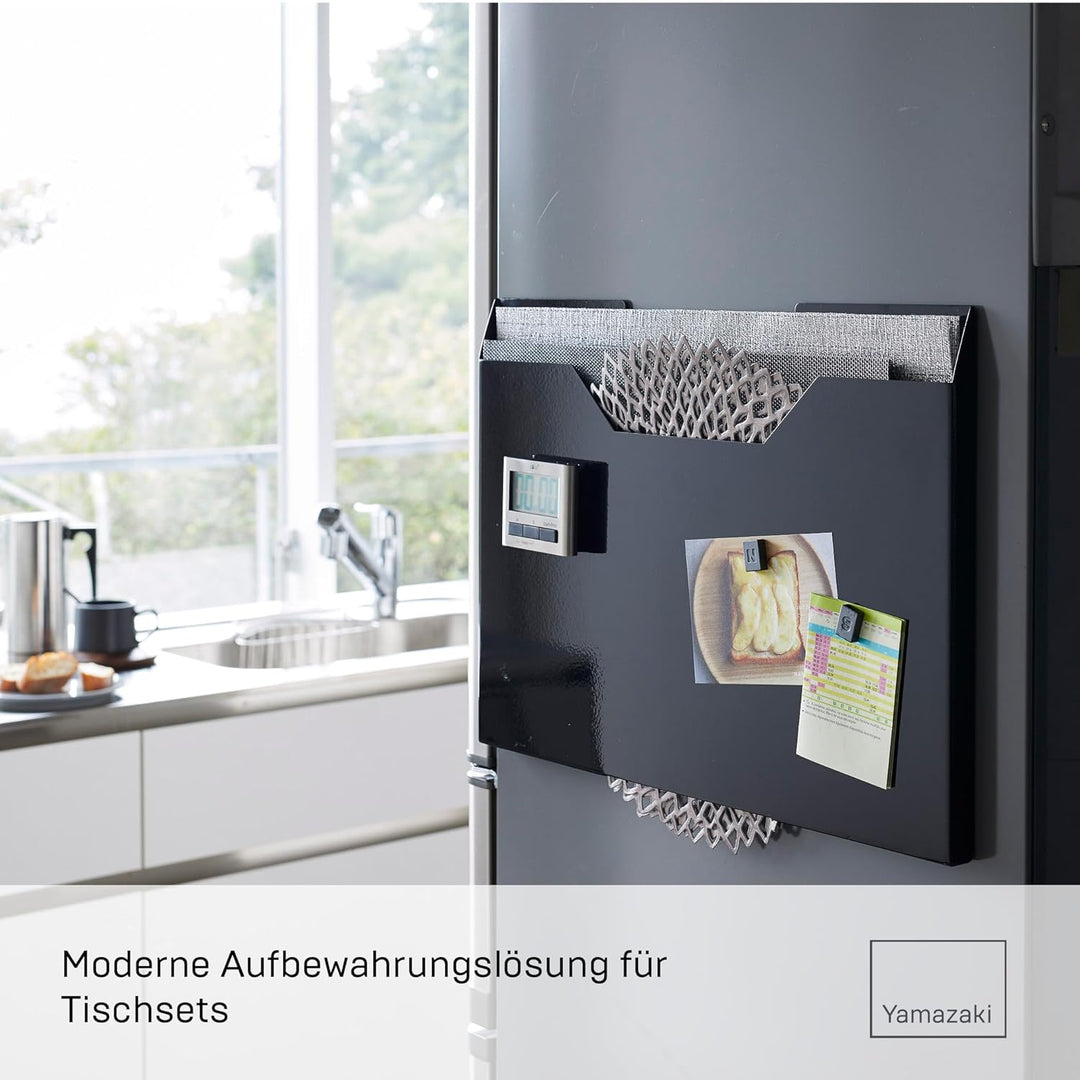 Yamazaki Tower Tischunterlagen-Aufbewahrung L, schwarz One Size Schwarz, One Size Schwarz