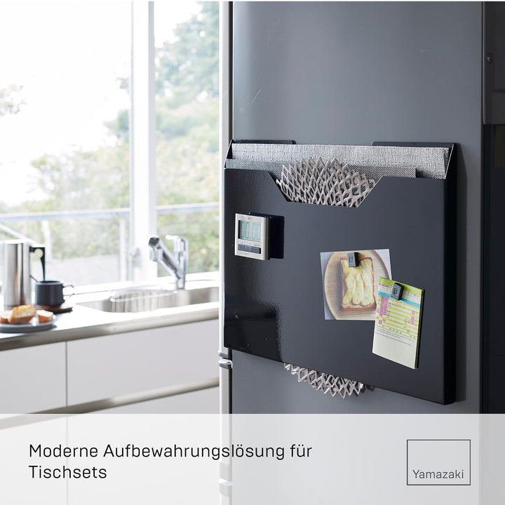 Yamazaki Tower Tischunterlagen-Aufbewahrung L, schwarz One Size Schwarz, One Size Schwarz