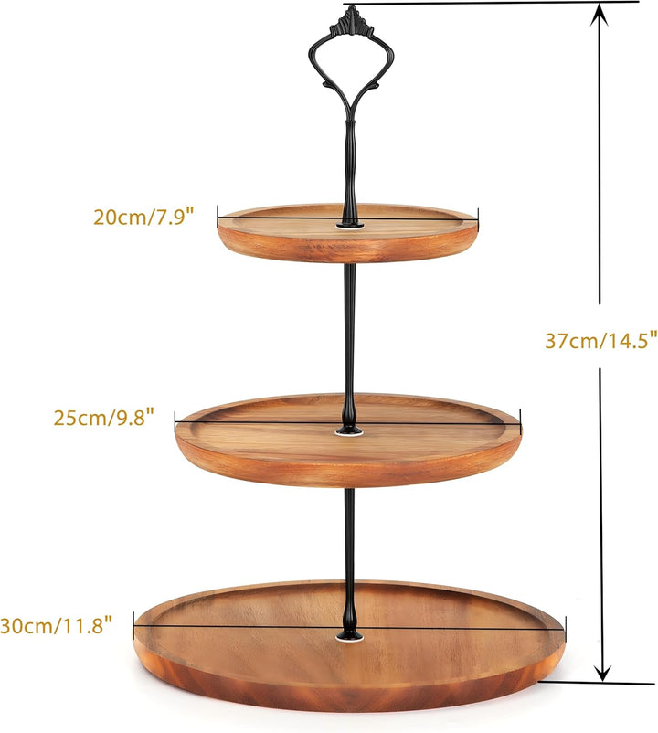 Etagere Tortenständer/Cupcake Ständer aus Holz | Kuchenplatte Kuchenständer Halter Servierständer mi